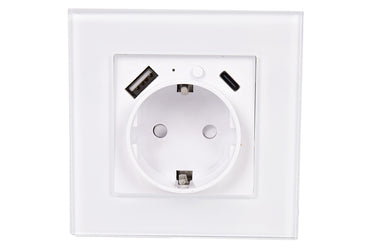 Cofan – Base de Enchufe Inteligente con USB y Tipo C | WiFi + Bluetooth | Compatible Alexa y Google | Control Remoto y Temporizador